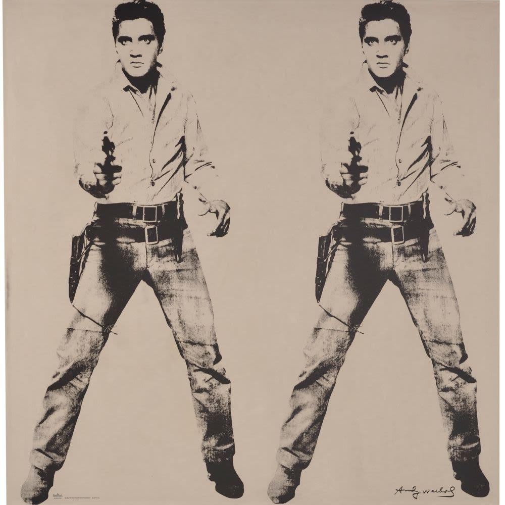 Andy Warhol, Platinum Elvis, Edition of 49: ANDY WARHOL Platinum Elvis, 2007 A Rosenthal transfer-printed plaque in colours Edition of 49 51 x 51 cm - (20 x 20 in.) Signed in glazen and numbered on verso Published by Rosenthal studio-line in co