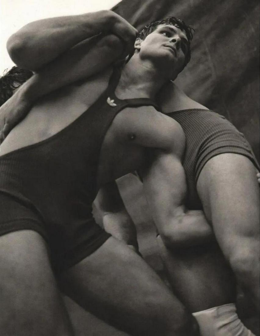 BRUCE WEBER - Bill & Jim Scherr, Wrestlers, 1983: Photographer: Bruce Weber (American, b. 1946) - internationally renowned American fashion photographer best known for his racy, erotically charged imagery. Weber has shot the ad campaigns of Calvin Kl