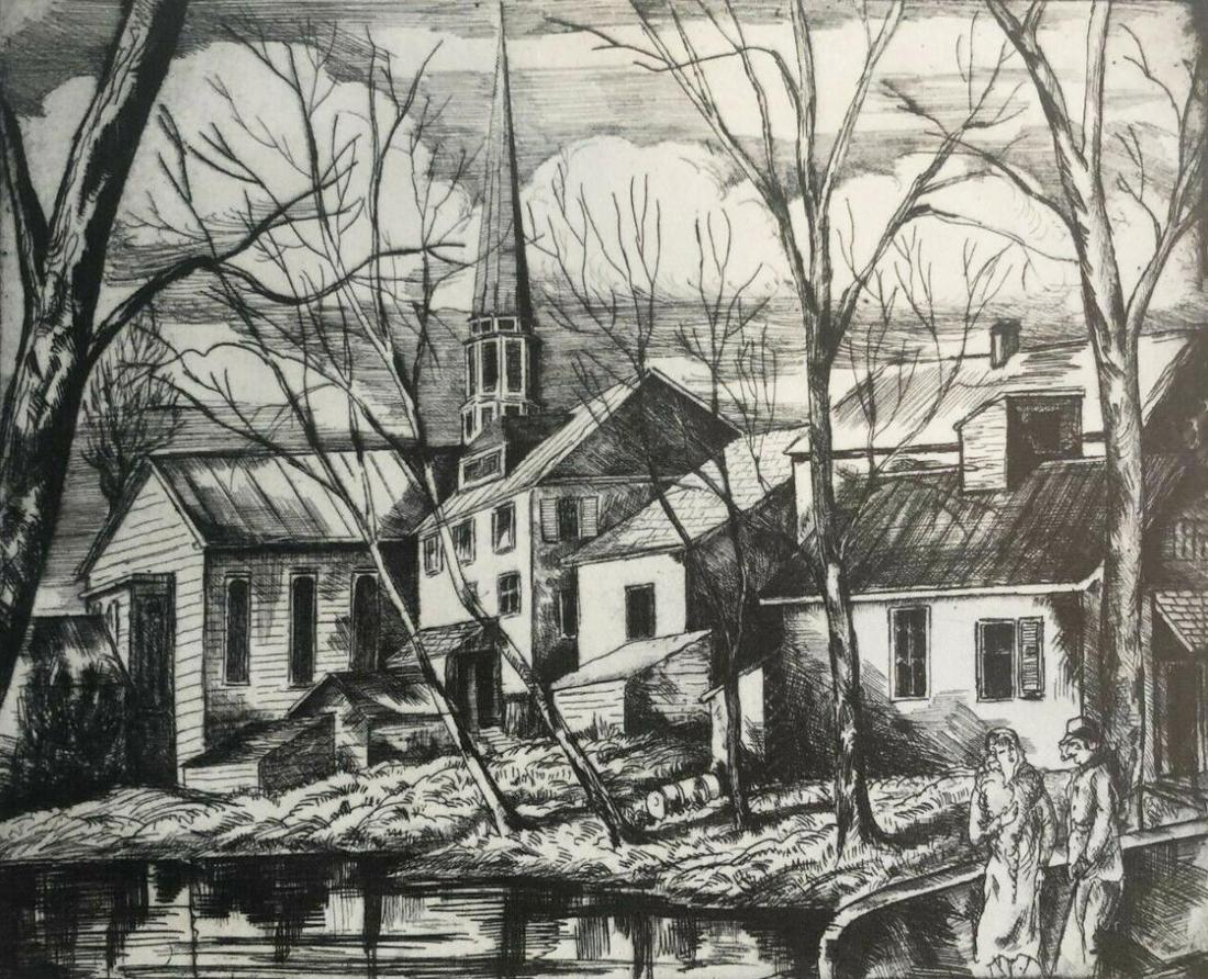 Emil Ganso, Bearsville, Lithograph, 1930s (1 of 1)