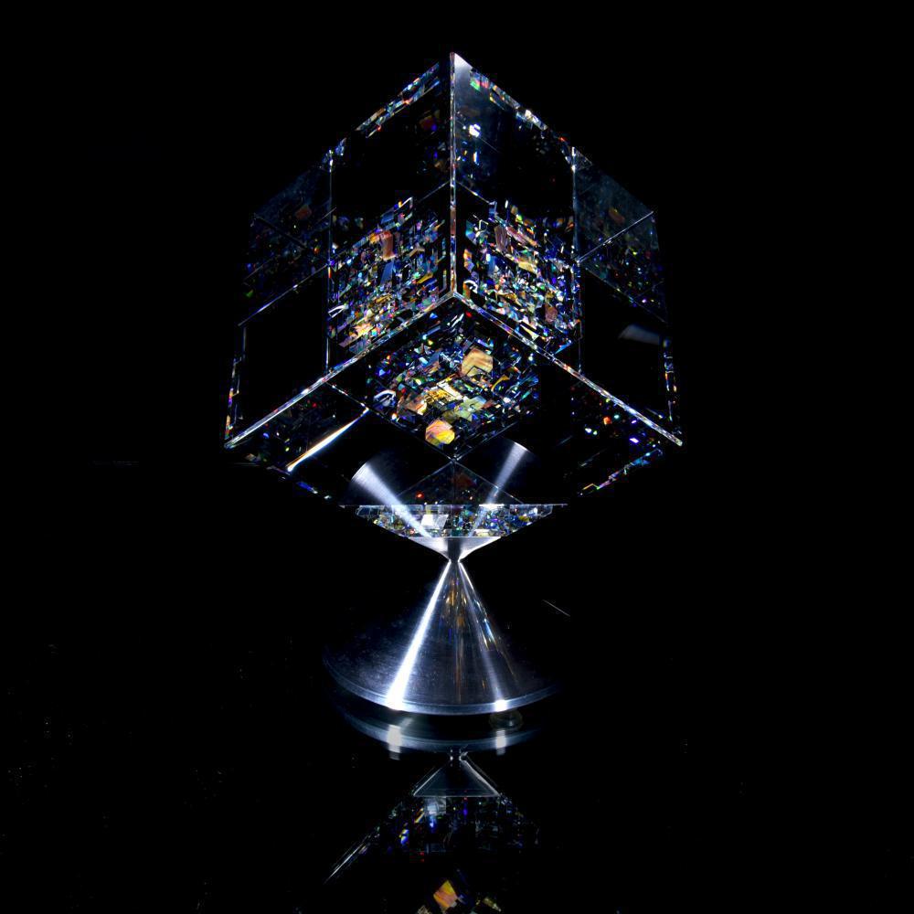 Jon Kuhn, "Cloud Bank 2020" Original 1/1 Glass Cube (1 of 8)