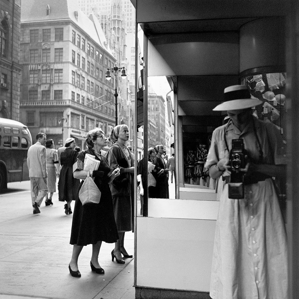 Vivian Maier, Self-Portrait, 1950s: Photographer: Vivian Dorothy Maier, (1926-2009) was an American street photographer whose work was discovered and recognized after her death. She worked for about 40 years as a nanny, mostly in Chicag