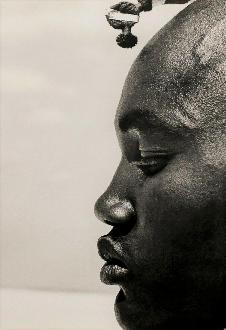 Herb Ritts, Darati, Profile, Africa - 1993: Photographer: Herbert "Herb" Ritts (American, 1952 - 2002) - renowned fashion, art and celebrity photographer. Subject: Darati, Profile, Africa Date Of Negative: 1993 Type Of Print: Fine Duotone Photo