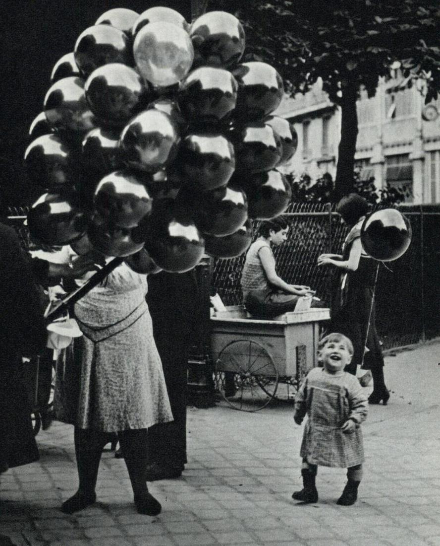 Brassai, Parc Montsouris Park Balloons, 1931: Photographer: Brassai (pseudonym of Gyula Halász, 1899 – 1984) - historically important Hungarian photographer, sculptor and filmmaker who rose to fame in France. Title: Parc Montsouris Park Balloo