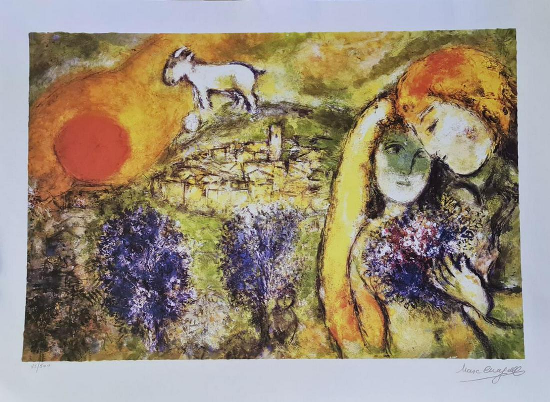Marc Chagall (After), The Lovers, Lithograph (1 of 1)