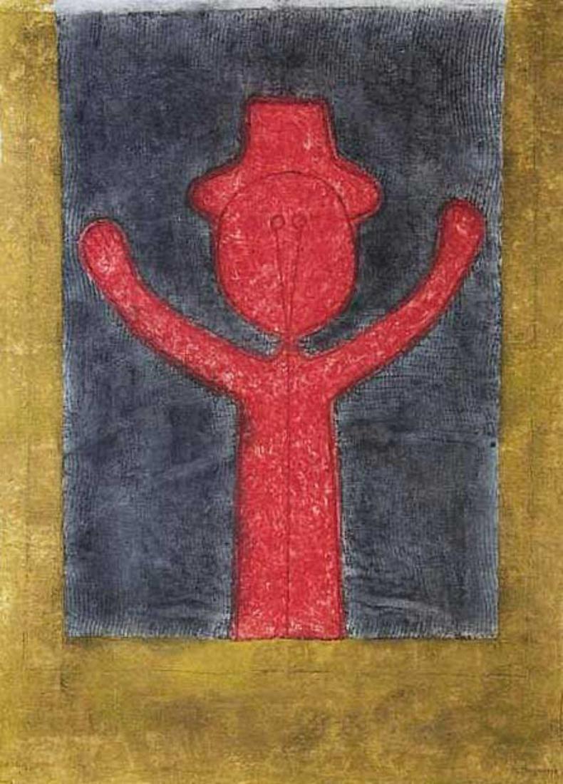 Rufino Tamayo, Nino con sombrero - 1980, Mixograph, Signed/No. (1 of 1)