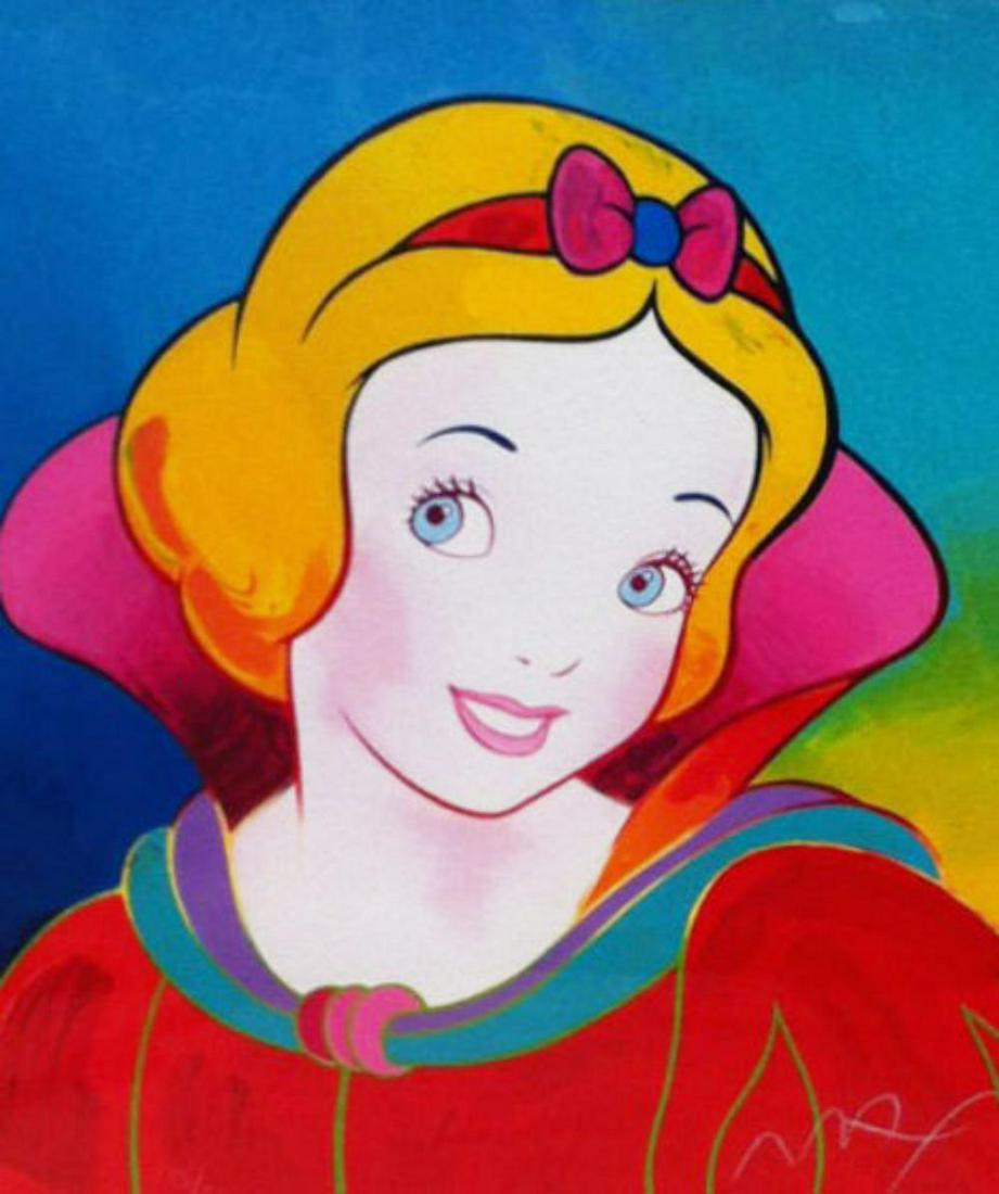 Peter Max, Snow White -1994, serigraph Signed & numbered: Artist: Peter Max Title: Snow White Year: 1994 Dimensions: 16in. by 14in. Edition: From the rare edition of 500 Medium: Original color serigraph on paper Condition: Excellent Signature Details: Hand s