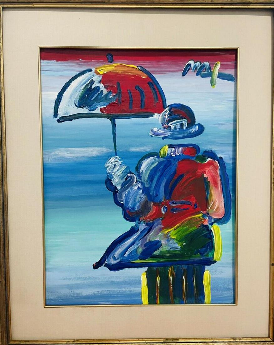 Peter Max, Umbrella Man - 2001, Mixed media Acrylic (1 of 4)