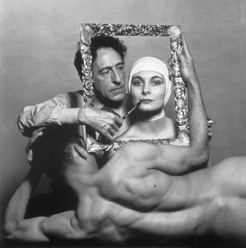 Philippe Halsman, Jean Cocteau & Ricki Soma, 1949: Photographer: Philippe Halsman (Latvia born American, 1906 - 1979) - internationally renowned portrait and fashion photographer, one of the most important and influential photographers from the 1940's