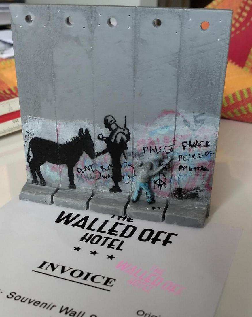 Banksy "Donkey Documents - 2018" Walled Off Hotel Sculpture with invoice (1 of 4)