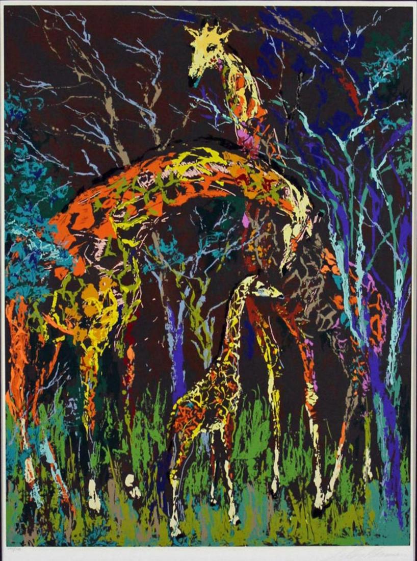 LeRoy Neiman, Giraffe Family, Serigraph, Signed & Numbered (1 of 3)