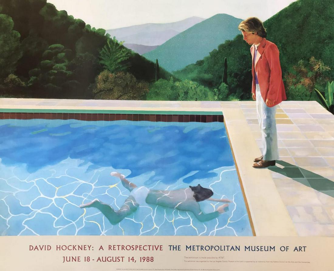 David Hockney, Portrait of an Artist, Original Exhibit Poster 1988 (1 of 7)