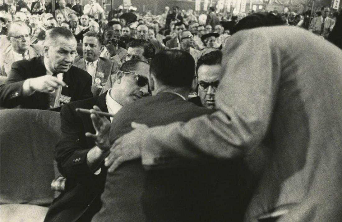 Robert Frank, Convention Hall - Chicago, 1955: Photographer: Robert Frank (1924-2019) was a Swiss photographer and documentary filmmaker, who became an American binational. His most notable work, the 1958 book titled The Americans, earned Frank co