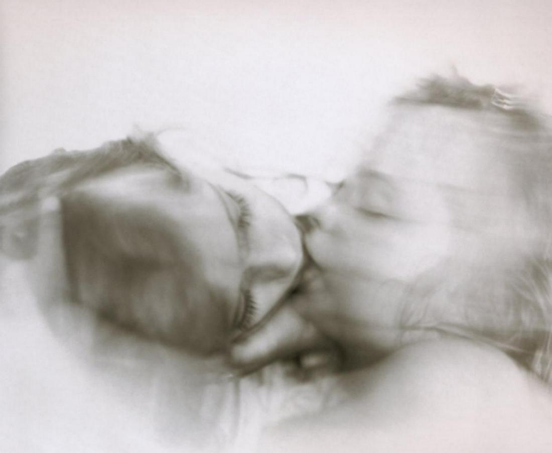 Sally Mann, Goodnight Kiss , 1988: Photographer: Sally Mann is an American photographer, widely known for her large-format, black-and-white photographs at first of her young children, then later of landscapes suggesting decay and death