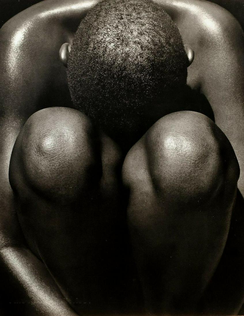 HERB RITTS, Black Female Nude MALAIKA - 1993: Photographer: Herbert "Herb" Ritts (American, 1952 - 2002) - renowned fashion, art and celebrity photographer. Subject: Black Female Nude MALAIKA Date Of Negative: 1993 Type Of Print: Fine Duotone Pho