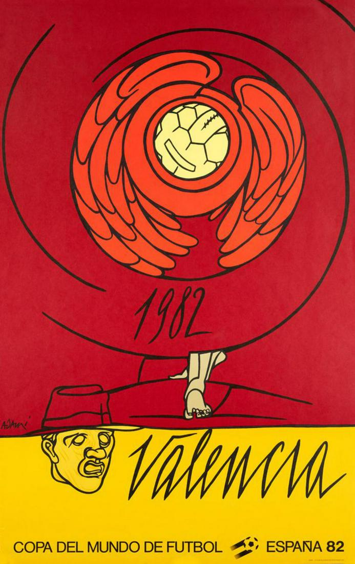 Original 1982 FIFA World Cup Soccer Poster, Valencia, Spain (1 of 2)