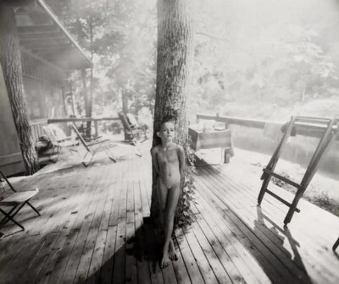 SALLY MANN - Jessie at 6, 1987: Photographer: Sally Mann is an American photographer, widely known for her large-format, black-and-white photographs at first of her young children, then later of landscapes suggesting decay and death