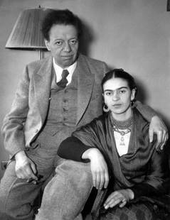 Lucienne Bloch, Diego & Frida, Barbizon Plaza Hotel, NY,1933: Photographer: Lucienne Bloch Subject/Title: Diego & Frida, Barbizon Plaza Hotel, NY Date Of Negative: 1933 Type Of Print: Authentic Vintage Sheet Fed Photogravure/Heliogravure Date Of Print: 2021 Publ