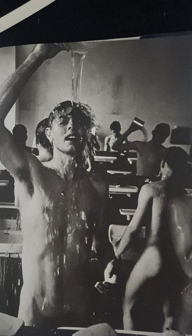 Will McBride, Mike in the shower, Germany, 1963: Photographer: Will McBride, was an American artist known for his black-and-white photographs documenting youth culture in postwar Germany. His work remains controversial for its frank and explicit dep