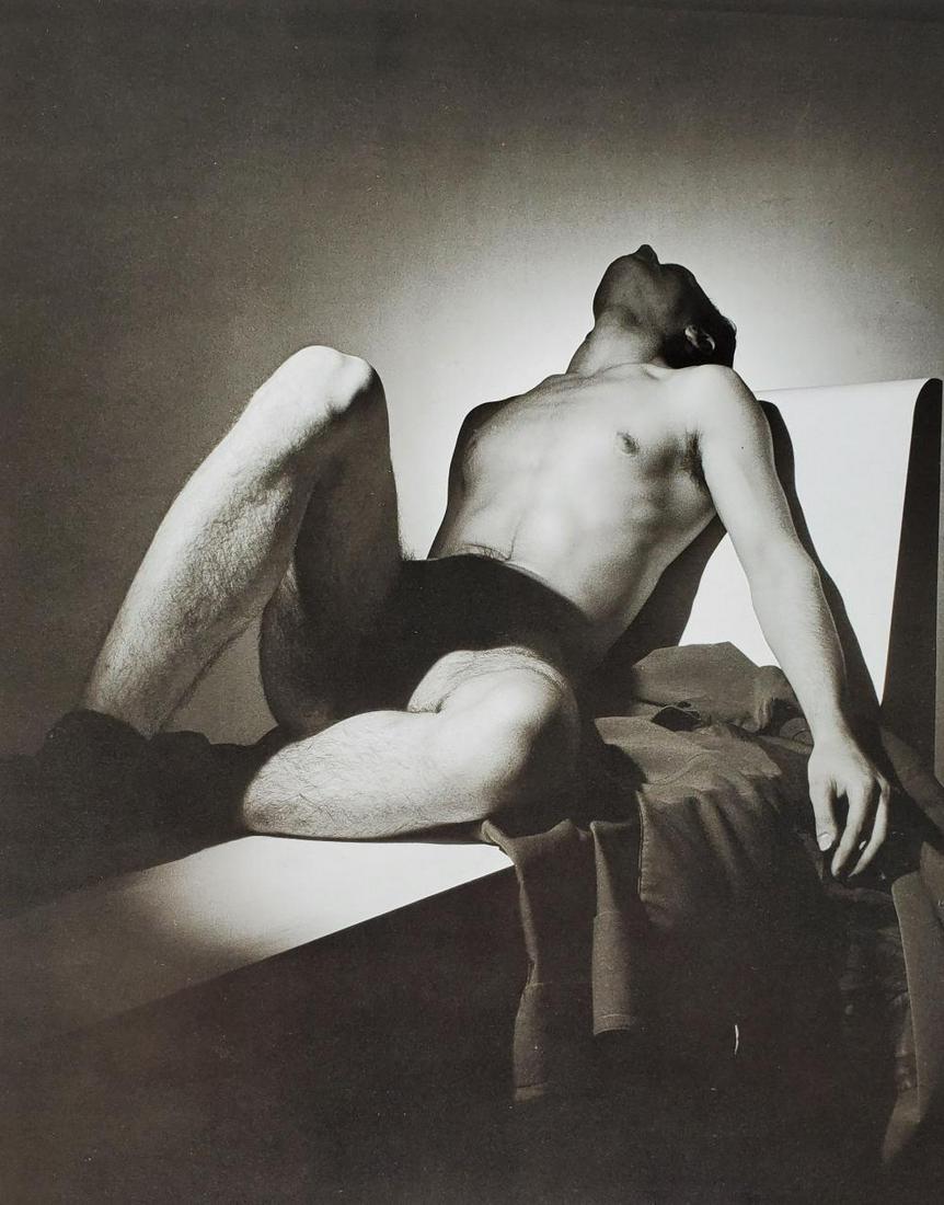 George Platt Lynes, Mannlicher Akt, 1944: Photographer: George Platt Lynes (American 1907 - 1955) - Internationally renowned photographic artist - best known for portraiture, fashion, dance & nude studies. Title: Mannlicher Akt Date Of Negati