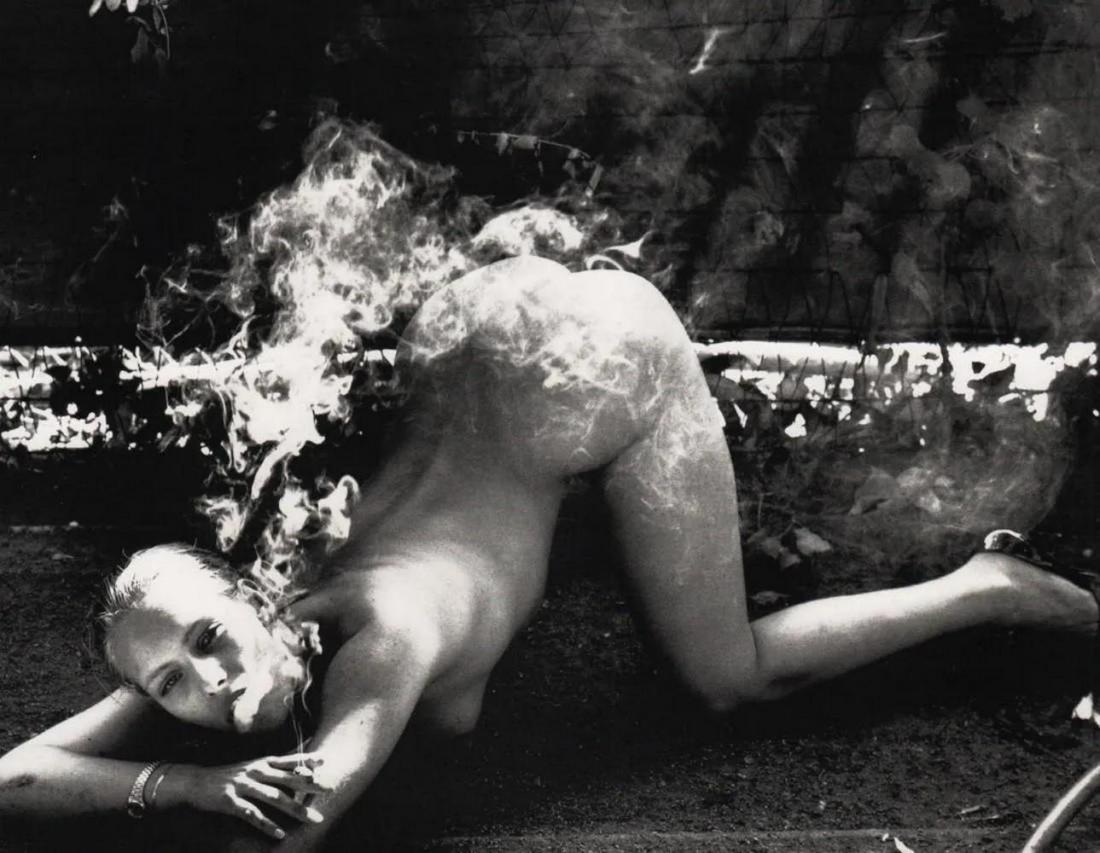 Helmut Newton - Smoking Nude, Beverly Hills, 1991: Photographer: Helmut Newton (Germany, 1920 - 2004) - best known for his erotically charged highly stylized images, Helmut Newton was one of the most influential fashion photographers of all time. Titl