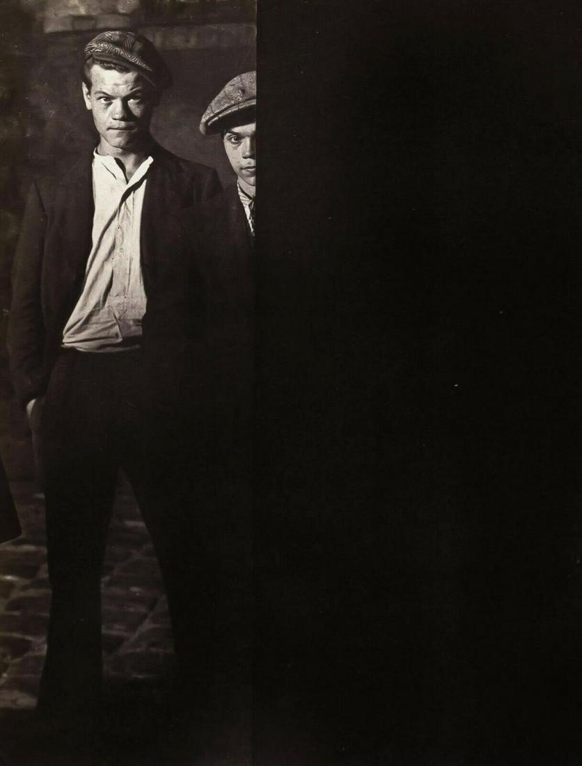 BRASSAI, Paris Gangsters Big Albert Gang, 1932: Photographer: Brassai (pseudonym of Gyula Halsz, 1899 - 1984) - historically important Hungarian photographer, sculptor and filmmaker who rose to fame in France. Title: Paris Gangsters Big Albert Gang