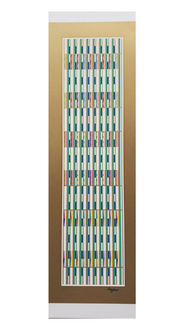YAACOV AGAM, VERTICAL ORCHESTRATION, SERIGRAPH SIGNED & NUMBERED (1 of 2)