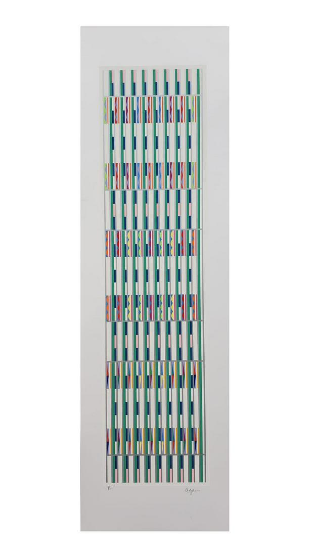 YAACOV AGAM, VERTICAL ORCHESTRATION, SERIGRAPH SIGNED & NUMBERED (1 of 2)