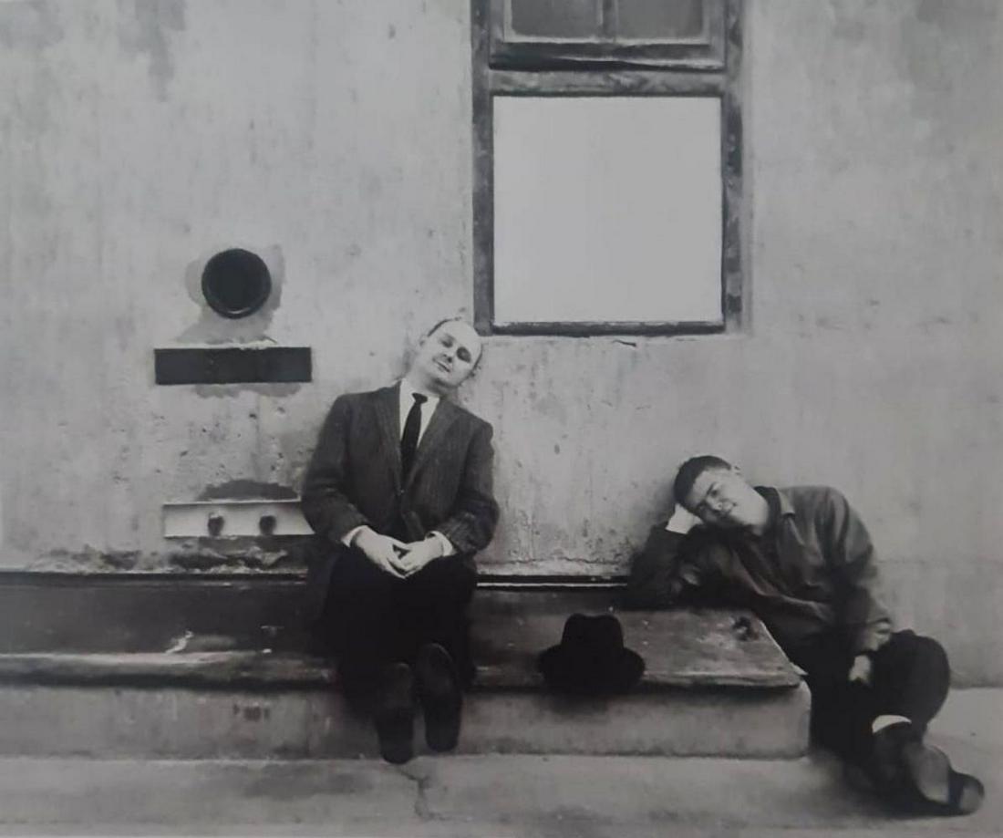 Ralph Eugene, Two men sleeping, 1956: Photographer: Ralph Eugene Meatyard (May 15, 1925 ? May 7, 1972) was an American photographer from Normal, Illinois, U.S. Meatyard purchased his first camera in 1950 to photograph his newborn first ch
