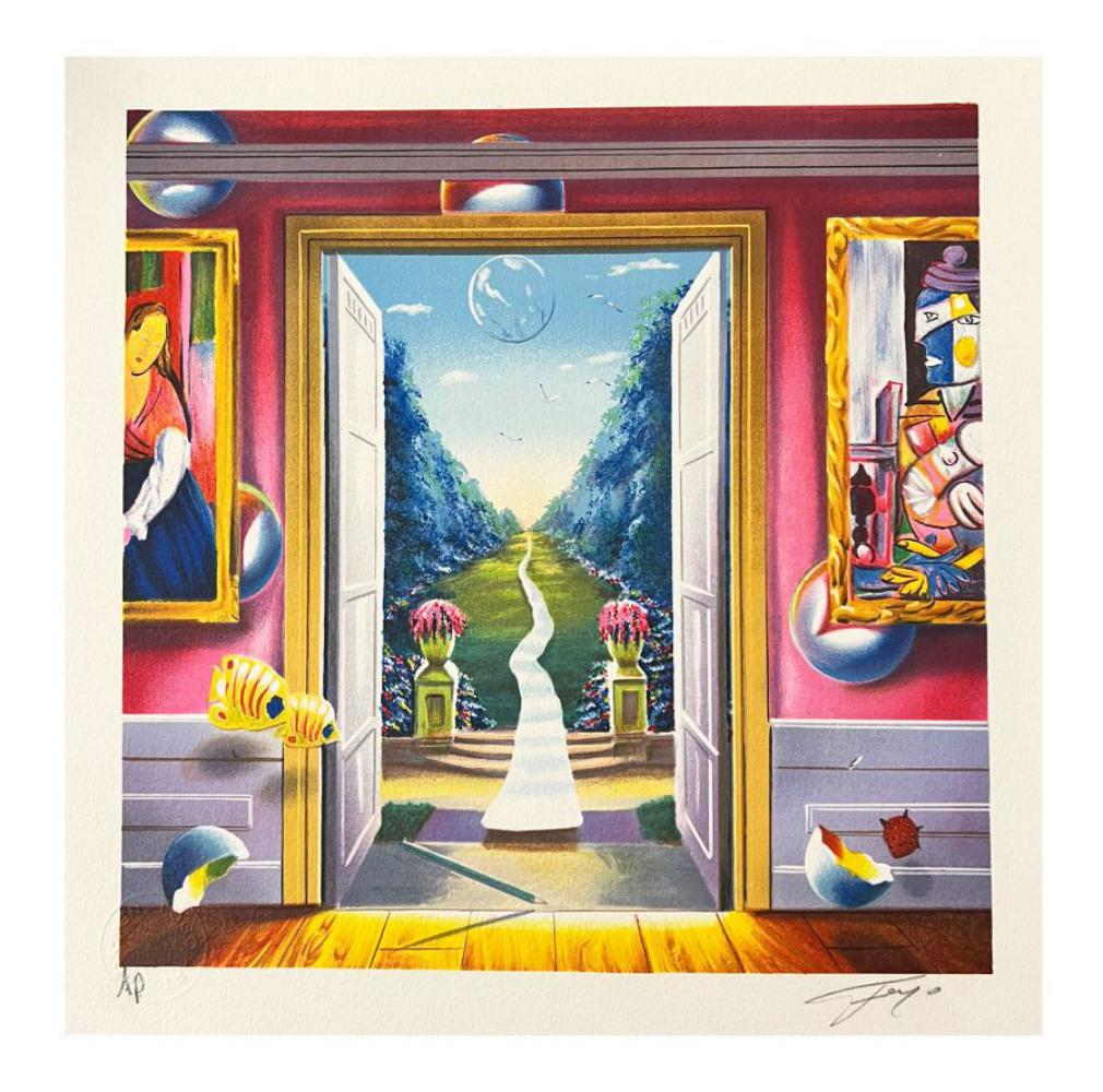 FERJO- "The Garden" LITHOGRAPH, SIGNED & NUMBERED A.P.: Ferjo (Fernando de Jesus Oliveira) Title: The Garden Medium: Original lithograph Size: 11.5 x 11.5 Inches Edition: A.P (Artist Proof) Description: Hand Signed & numbered in pencil by the artist Condit