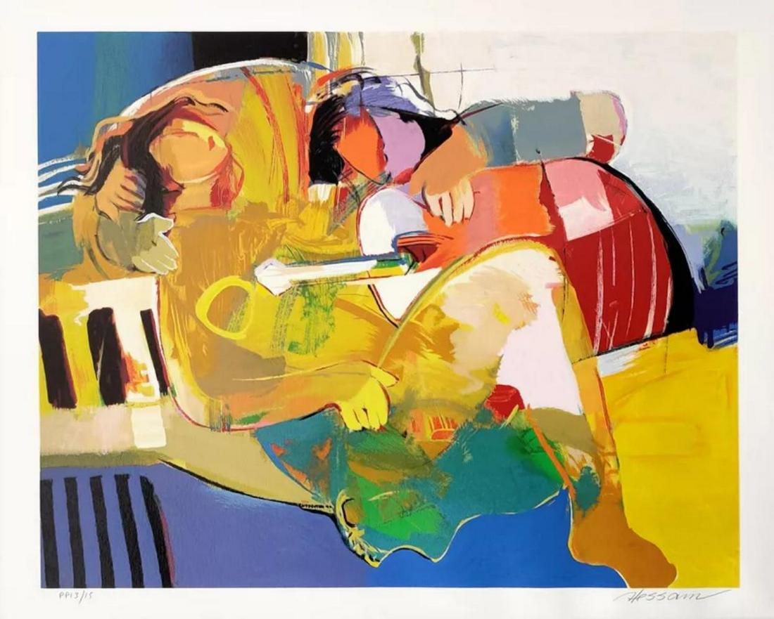 HESSAM ABRISHAMI, DESIREE: Artist: ABRISHAMI, HESSAM Title: DESIREE Size: 21 X 24 INCHES Medium: SERIGRAPH Edition: PP 13/15 Description: Hand signed and numbered. Imae size approx 16 x 20 inches. Artwork is in excellent condit