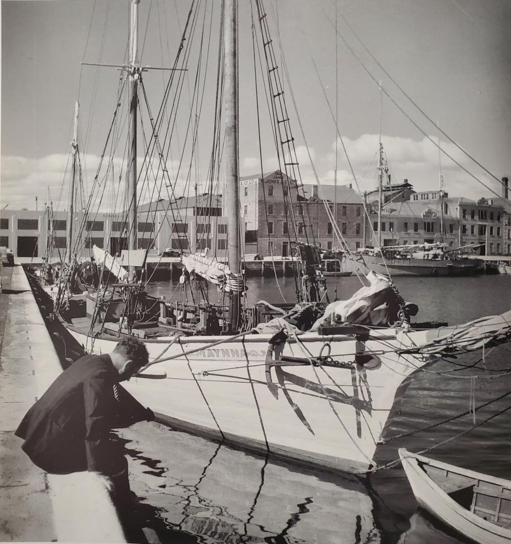 Max Dupain, Hobart Waterfront, 1947: Photographer: Maxwell Spencer Dupain (22 April 1911 – 27 July 1992) was an Australian modernist photographer. Title: Hobart Waterfront Date Of Negative: 1947 Type Of Print: Authentic Vintage Sheet F