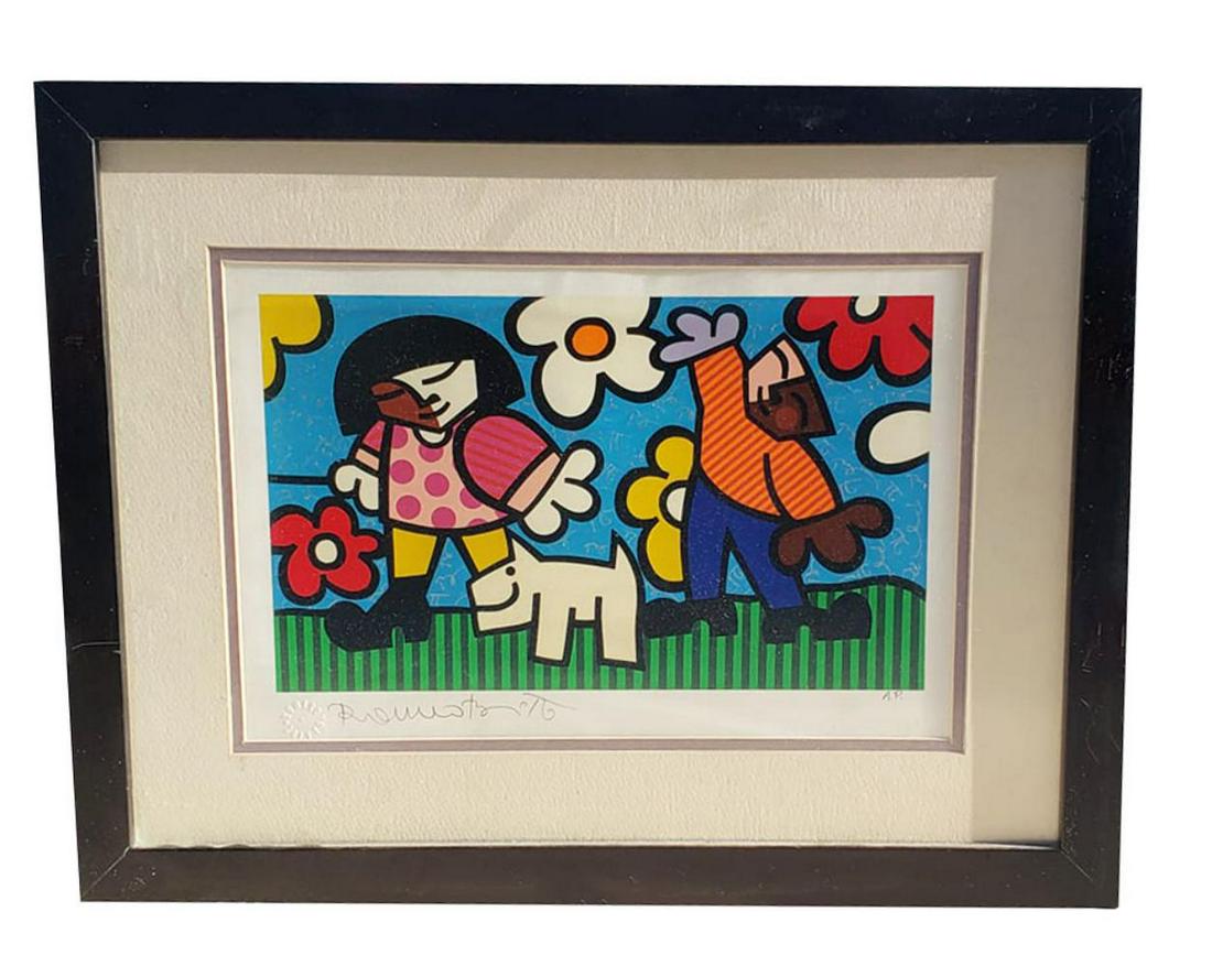 Romero Britto Hand Embellished Artist Proof Seasons of Miracles II (1 of 2)