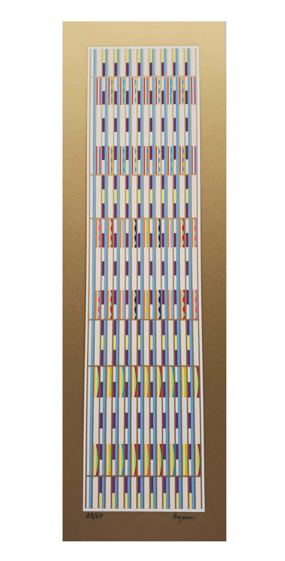 YAACOV AGAM, VERTICAL ORCHESTRATION, SERIGRAPH SIGNED & NUMBERED (1 of 2)