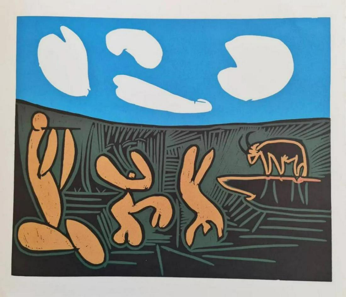 Pablo Picasso, Bacchanale au Taureau 1959, Linocut (1 of 1)