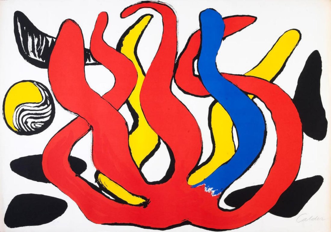 ALEXANDER CALDER "Red, Yellow And Blue Coral With Shells - 1974" (1 of 3)