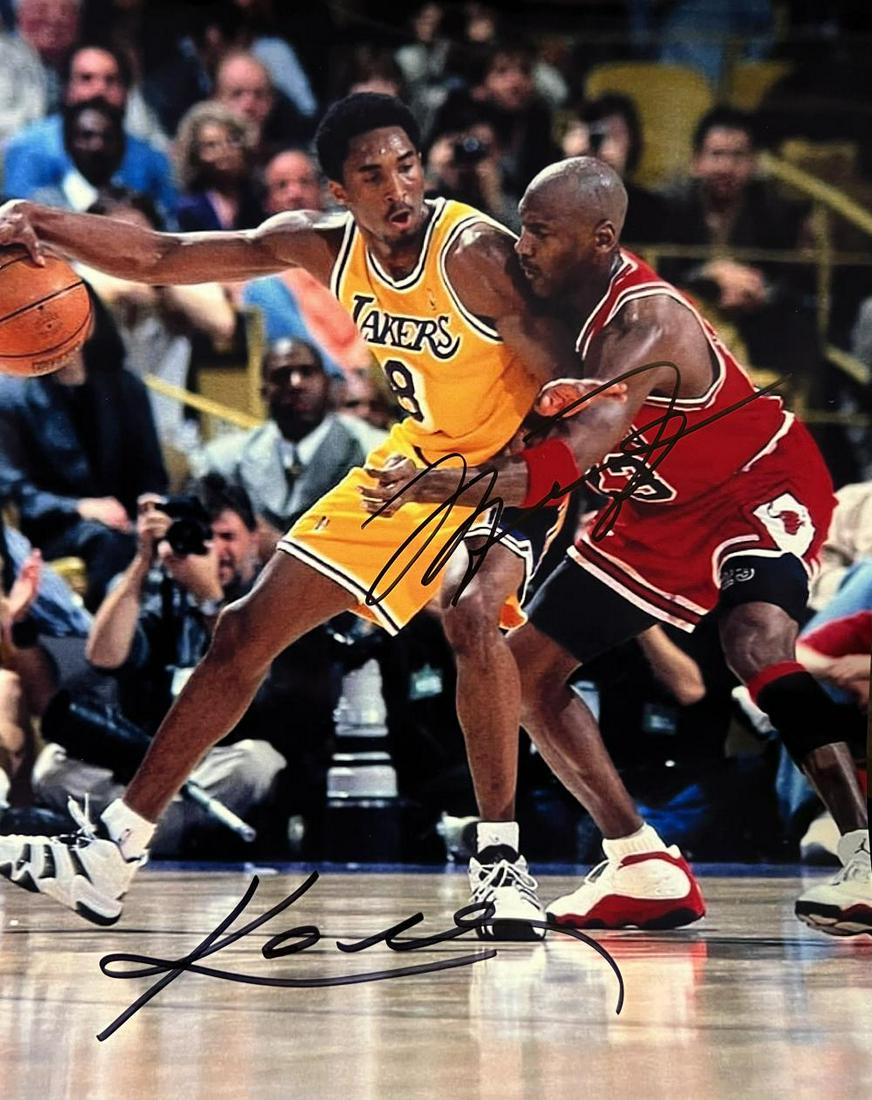 Kobe Bryant - (L.A Lakers) & Michael Jordan, Autographed, 8x10 photo, WITH COA (1 of 1)