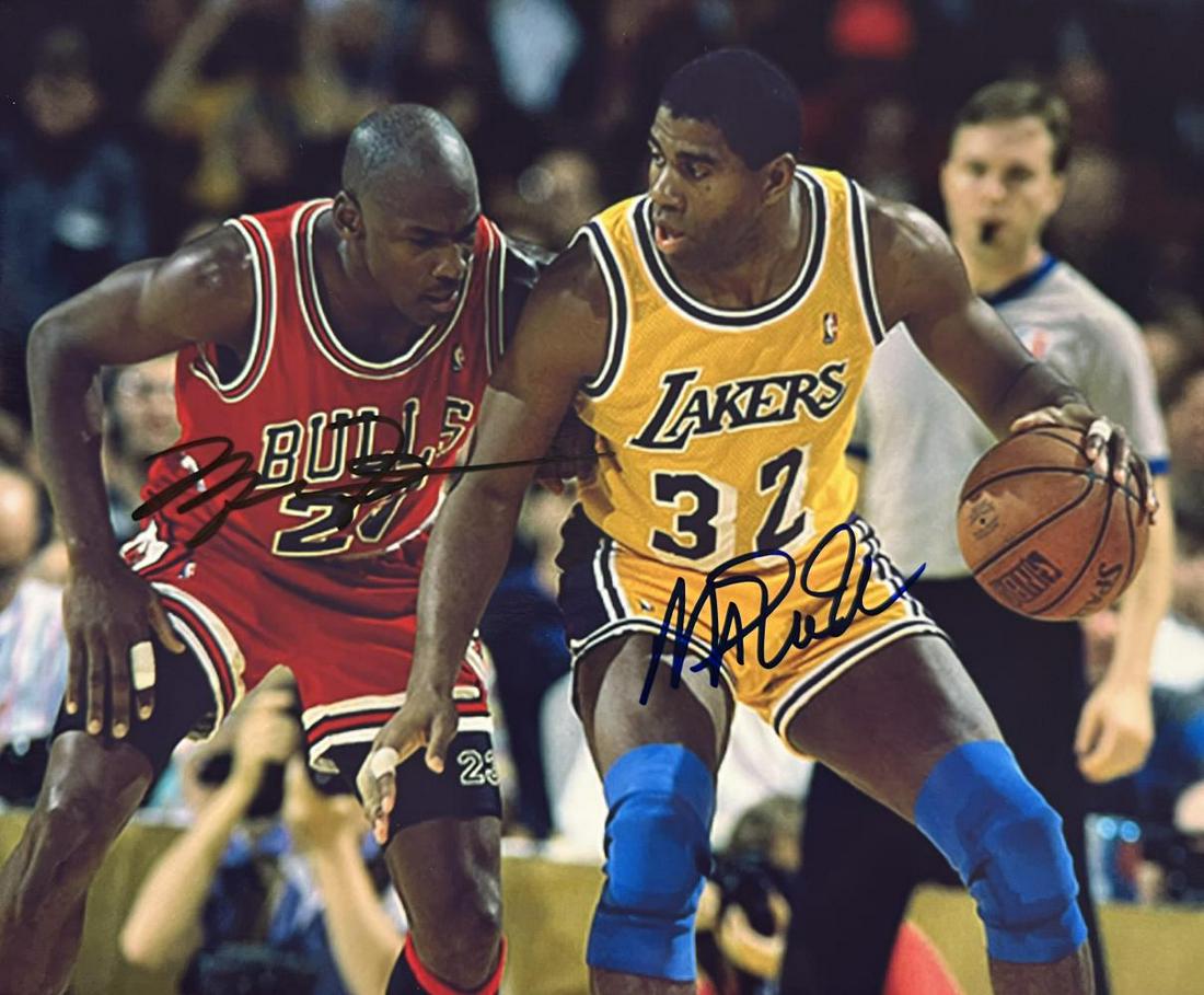 Michael Jordan & Magic Johnson, Autographed, 8x10 photo, WITH COA (1 of 1)
