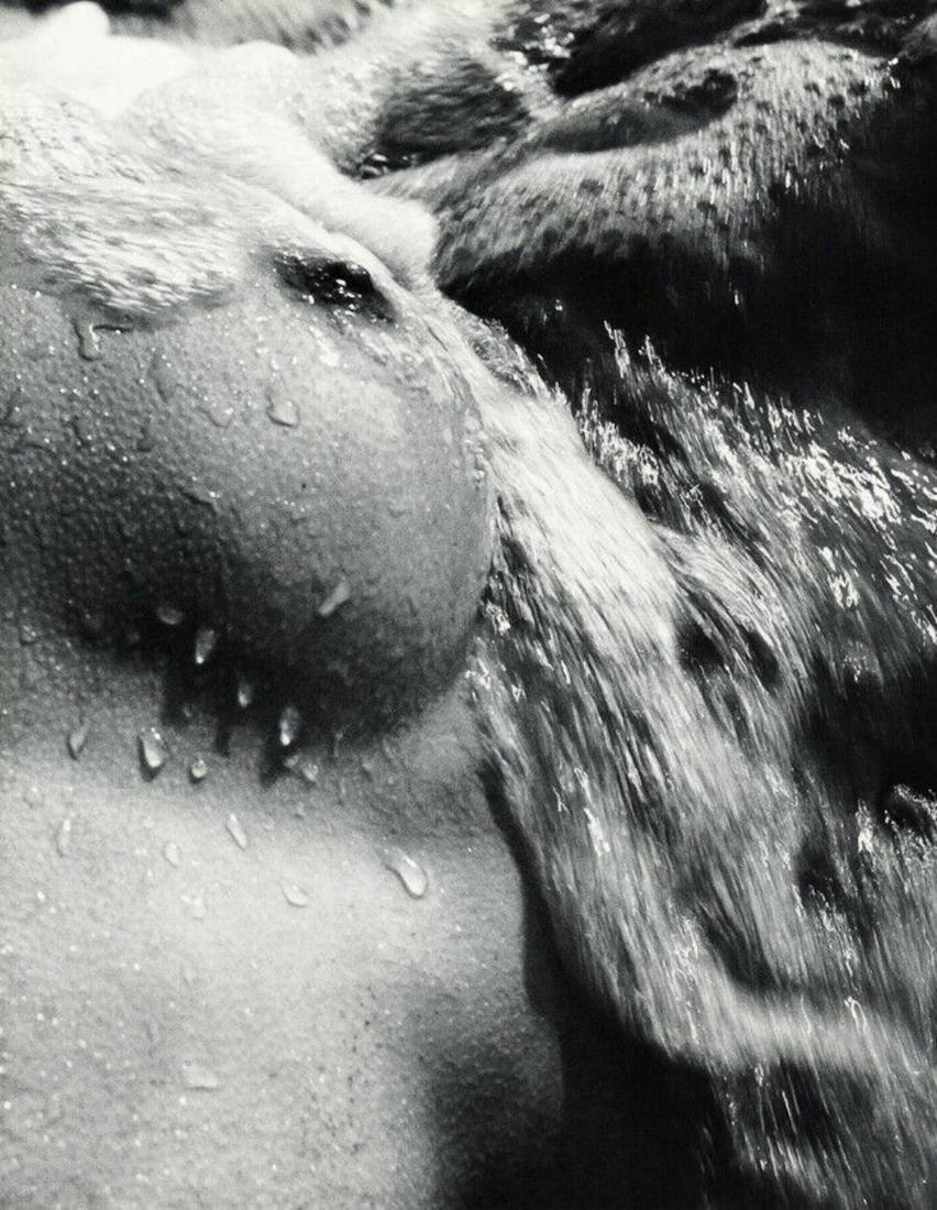 LUCIEN CLERGUE - Female Nude Body Water Wave, 1968: Photographer: Lucien Clergue (France, 1934 - 2014) - renowned French photographer with a diverse body of work, he is perhaps best known for his dynamic female nude studies in and around water which of
