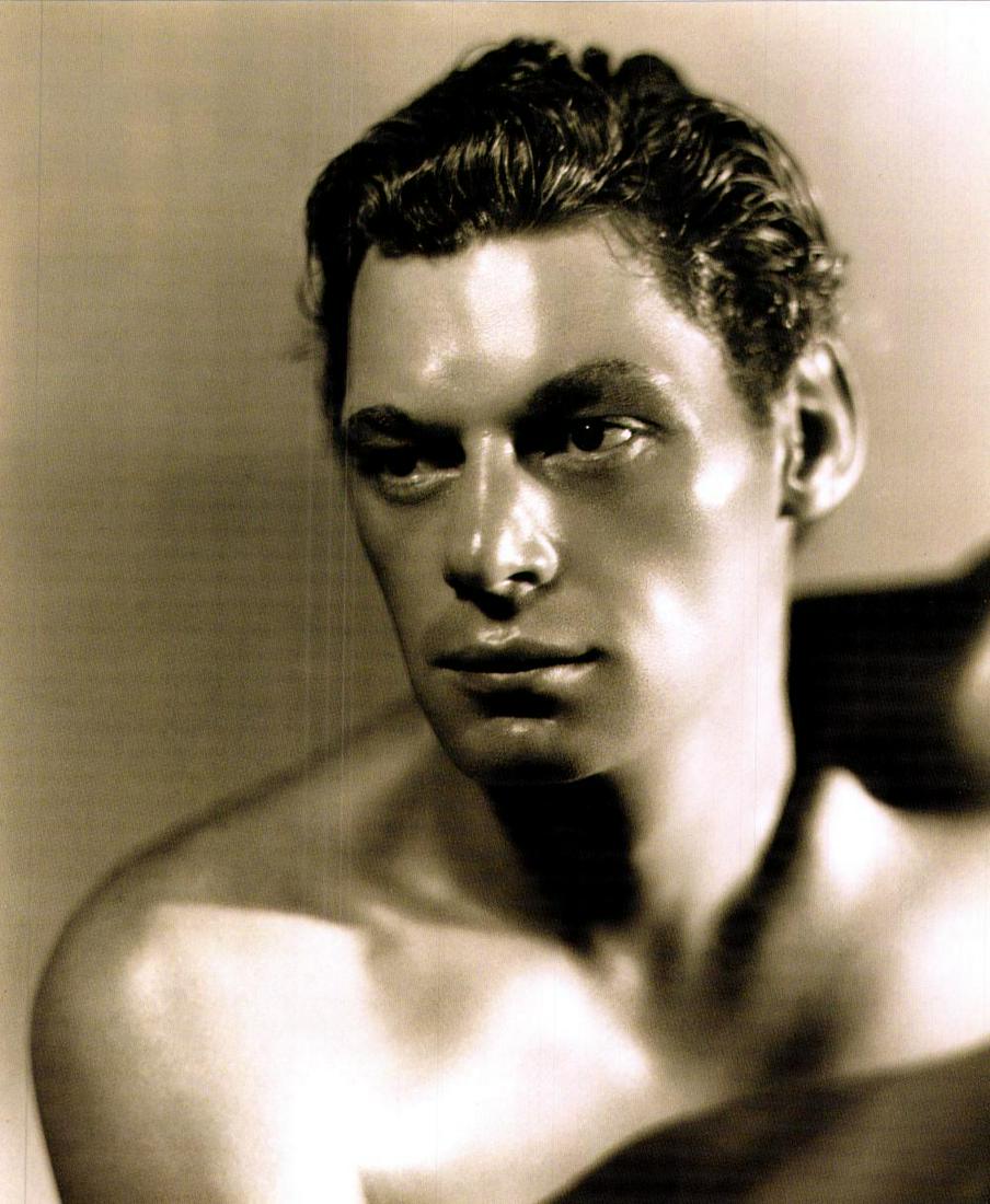 George Hurrell, Johnny Weissmuler, 1932: Photographer: GEORGE HURRELL Subject: Johnny Weissmuller Date Of Negative: 1932 Type Of Print: Vintage Photogravure. Date Of Print: 2013 Paper: Medium weight, satin/matte finish Print Origin: USA Prin
