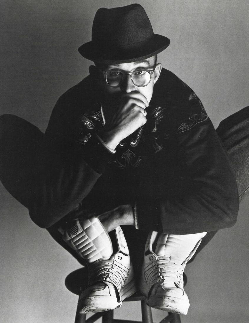 Herb Ritts, Keith Haring Los Angeles 1989: Photographer: Herbert "Herb" Ritts (American, 1952 - 2002) - renowned fashion, art and celebrity photographer. Title: Keith Haring Los Angeles Date Of Negative: 1989 Type Of Print: Fine Duotone Photo