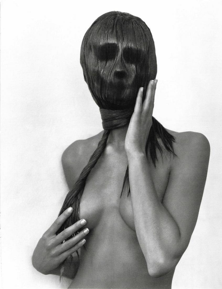Herb Ritts, Mask Hollywood 1989: Photographer: Herbert "Herb" Ritts (American, 1952 - 2002) - renowned fashion, art and celebrity photographer. Title: Mask Hollywood Date Of Negative: 1989 Type Of Print: Fine Duotone Photo Engraving 