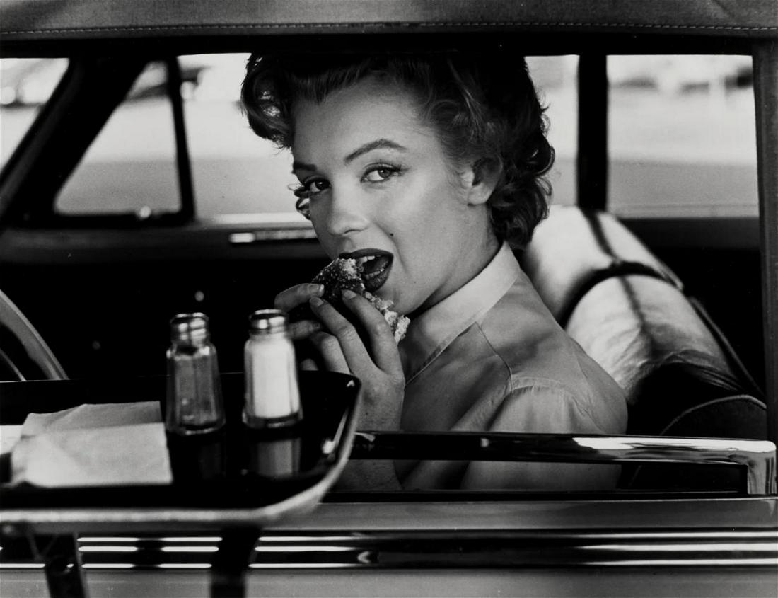 Philippe Halsman, Marilyn at the drive-in, 1952 LE gelatin silver print (1 of 2)