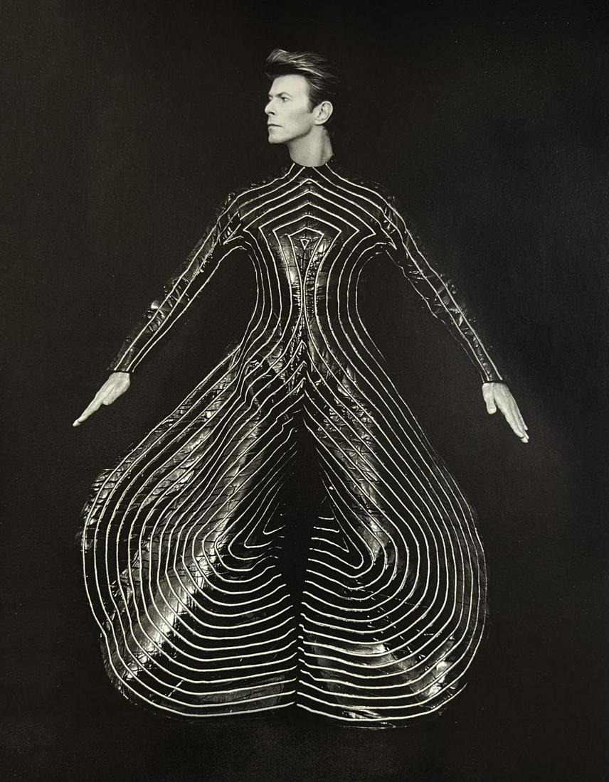 Herb Ritts, David Bowie, Hollywood, 1989: Photographer: Herbert "Herb" Ritts (American, 1952 - 2002) - renowned fashion, art and celebrity photographer. Title: David Bowie, Hollywood Date Of Negative: 1989 Type Of Print: Fine Duotone Photo En