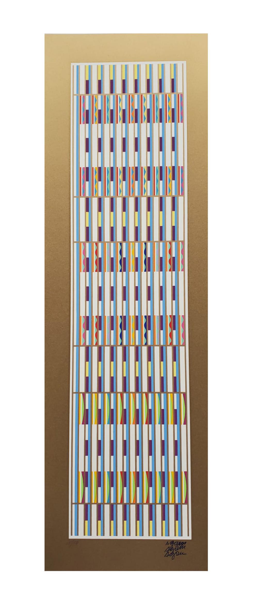 YAACOV AGAM, VERTICAL ORCHESTRATION, SERIGRAPH SIGNED & NUMBERED (1 of 2)