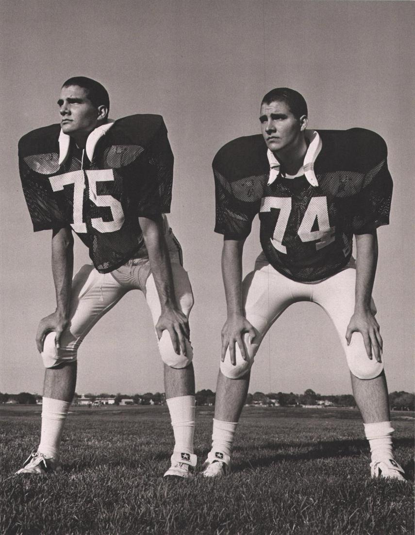 Bruce Weber, Two Football Players, Texas: Photographer: Bruce Weber (born 1946) - American fashion photographer and filmmaker best known for his advertising photography for clients Abercrombie & Fitch, Calvin Klein, Pirelli, Ralph Lauren, Rev
