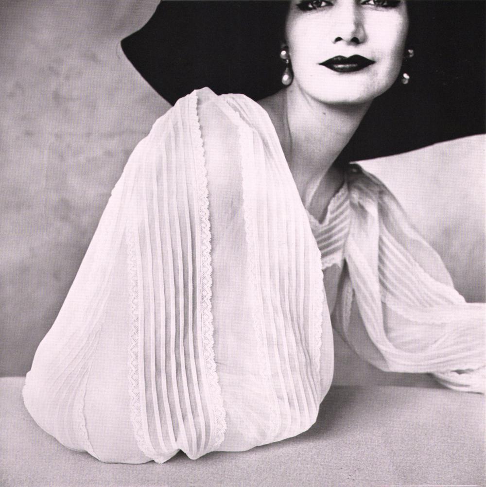Irving Penn, Large Sleeve (Sunny Harnett). New York, 1951: Photographer: Irving Penn, (born June 16, 1917, Plainfield, N.J., U.S.â€”died Oct. 7, 2009, New York, N.Y.), American photographer noted for his sophisticated fashion images and incisive portrait