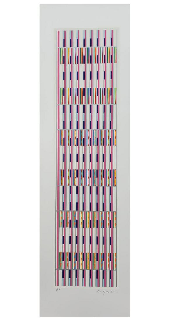 YAACOV AGAM, VERTICAL ORCHESTRATION, SERIGRAPH SIGNED & NUMBERED (1 of 2)