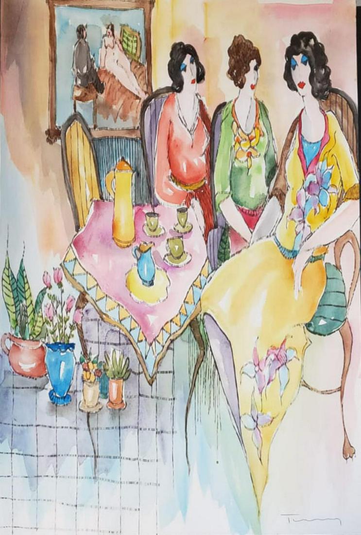 TARKAY, ITZCHAK, LARGE ORIGINAL WATERCOLOR ON FRANCH ARCHES PAPER (1 of 1)