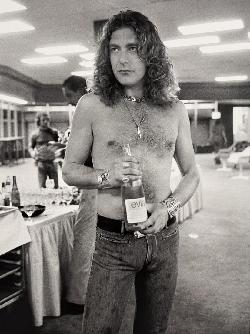 Terry O'Neill, Robert Plant Backstage, 1977: Photographer: TERRY O'NEILL Subject/Title: Robert Plant Backstage Date Of Negative: 1977 Type Of Print: Authentic Sheet Fed Photogravure/Heliogravure. Date Of Print: 2020 Print Origin: Belgium Publish
