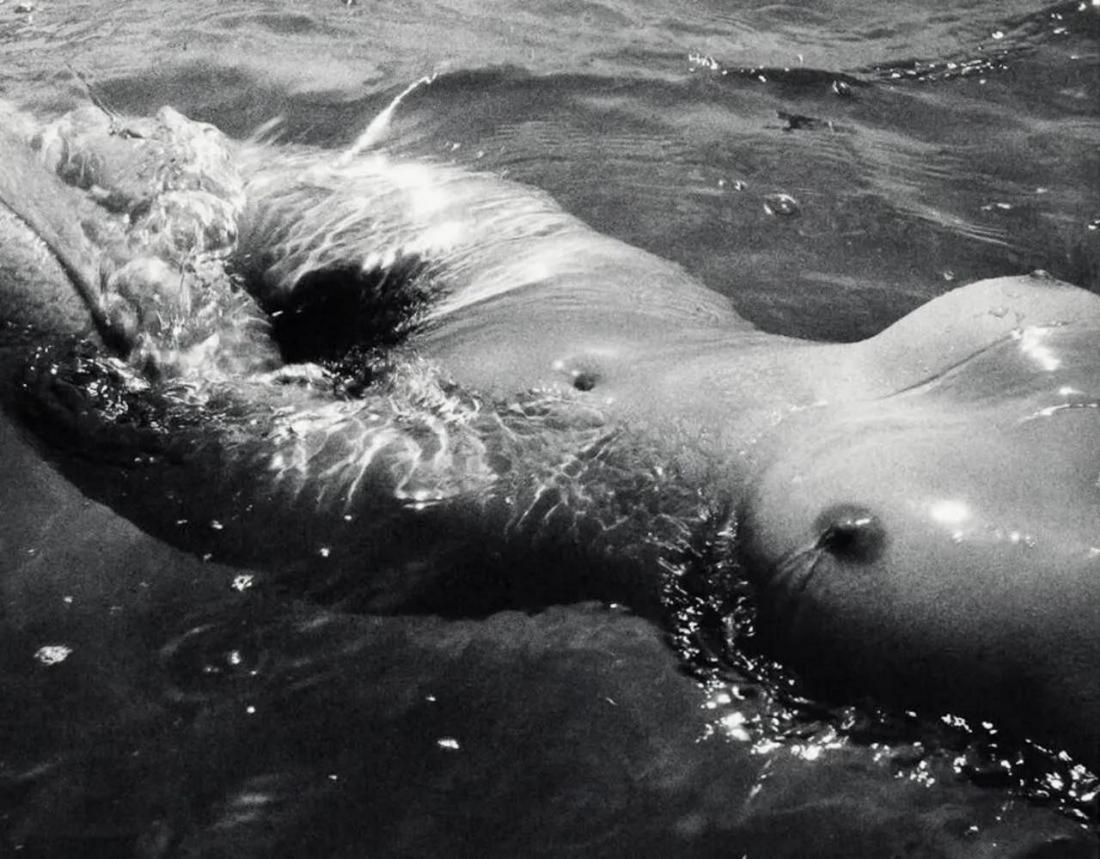 LUCIEN CLERGUE - Female Nude Body Water Wave, 1968: Photographer: Lucien Clergue (France, 1934 - 2014) - renowned French photographer with a diverse body of work, he is perhaps best known for his dynamic female nude studies in and around water which of